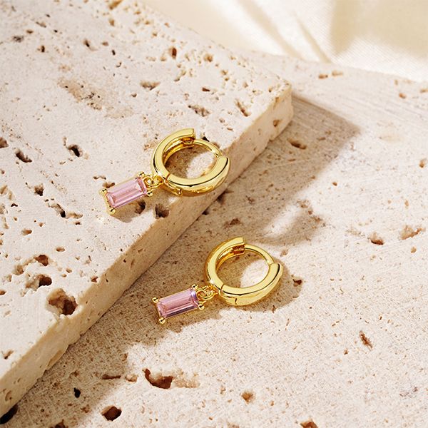 Sparkling Bar Huggie Hoops
